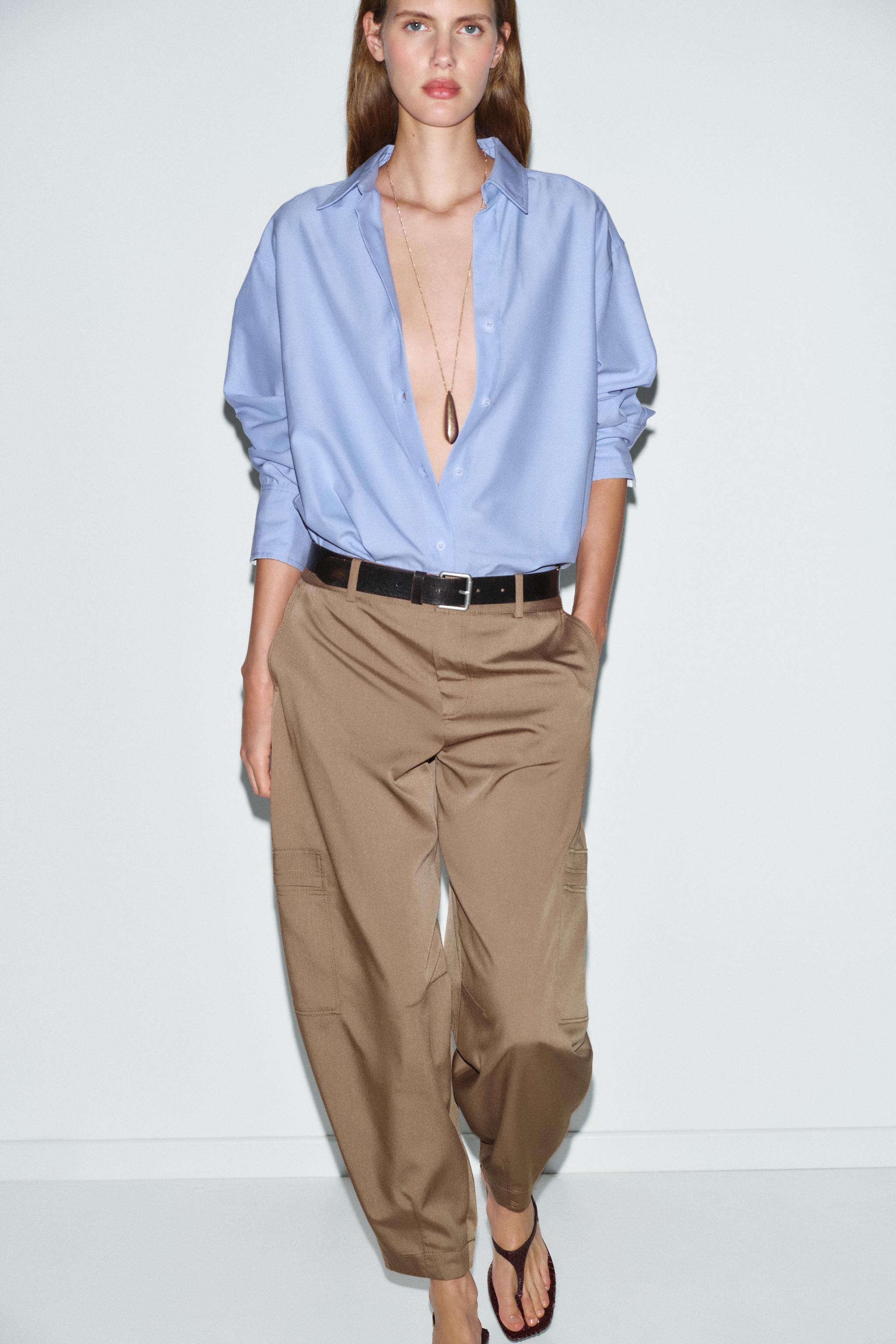 HIGH-WAISTED CARGO PANTS